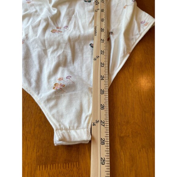 Free People Intimately Floral Puff Sleeve Bodysuit NWT Cottagecore Boho Dainty - Picture 4 of 13